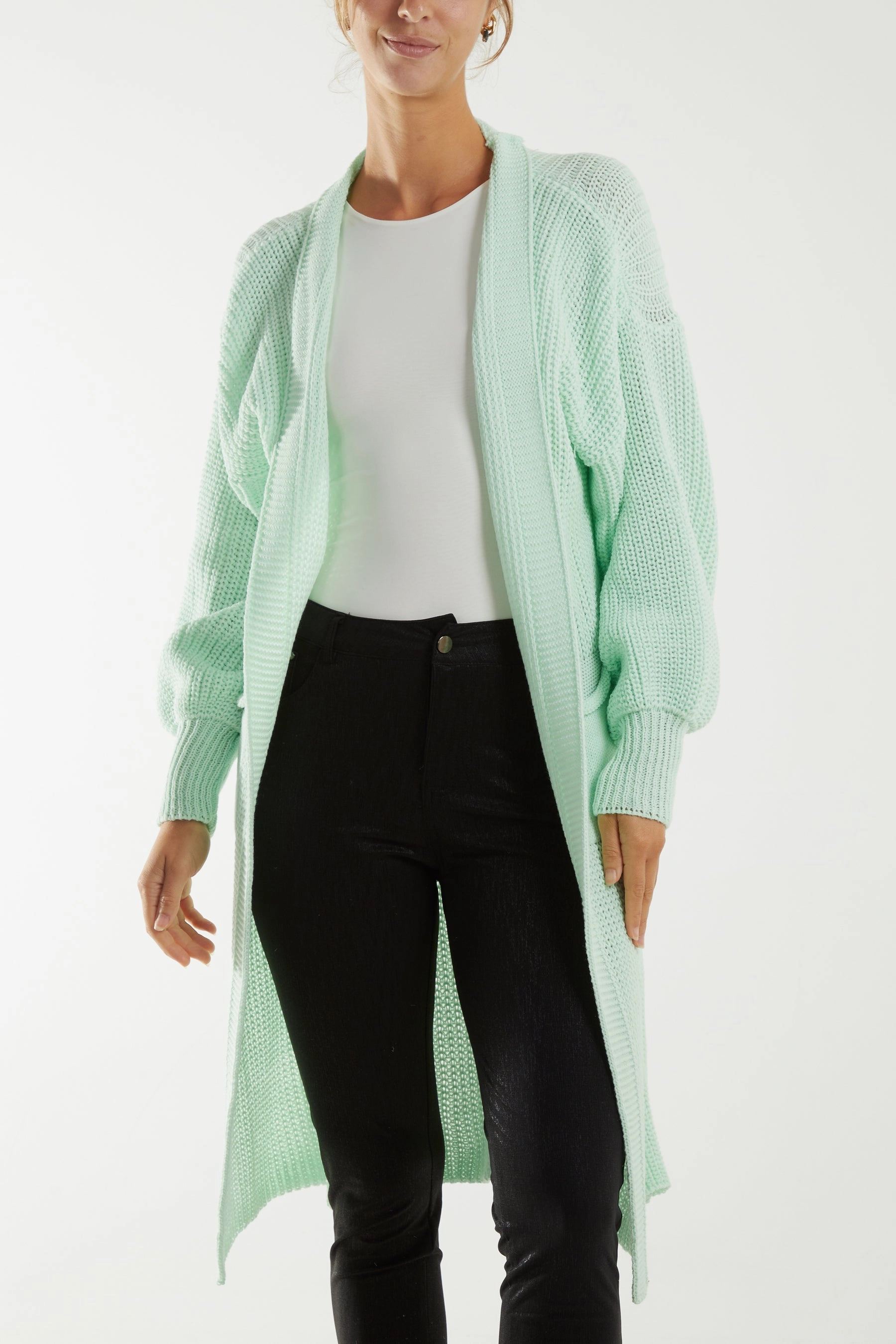 Edge To Edge Knitted Long Cardigan
