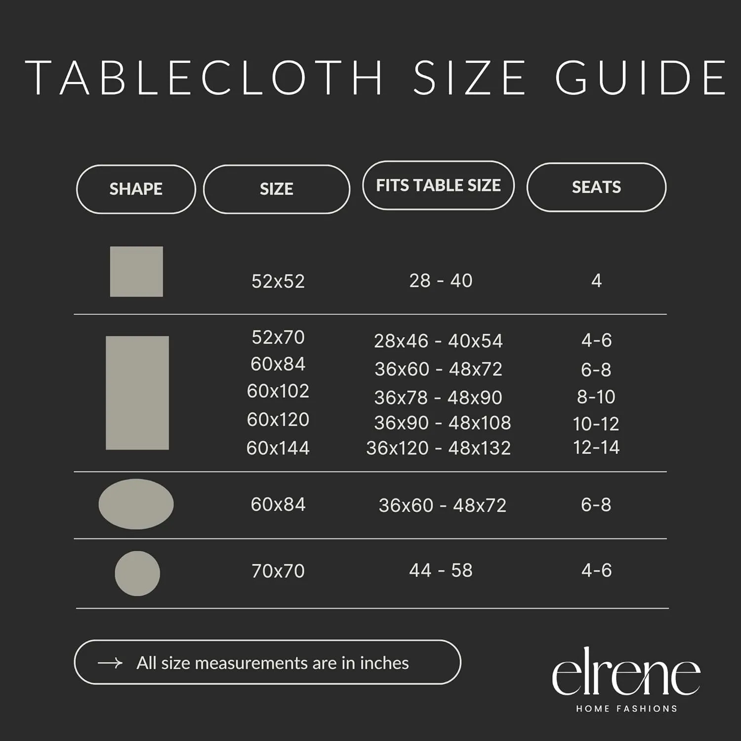 Elrene Home Fashions Pine Leaf Metallic Foil Printed Fabric Holiday/Christmas Rectangle Dining Tablecloth, 60"x84"