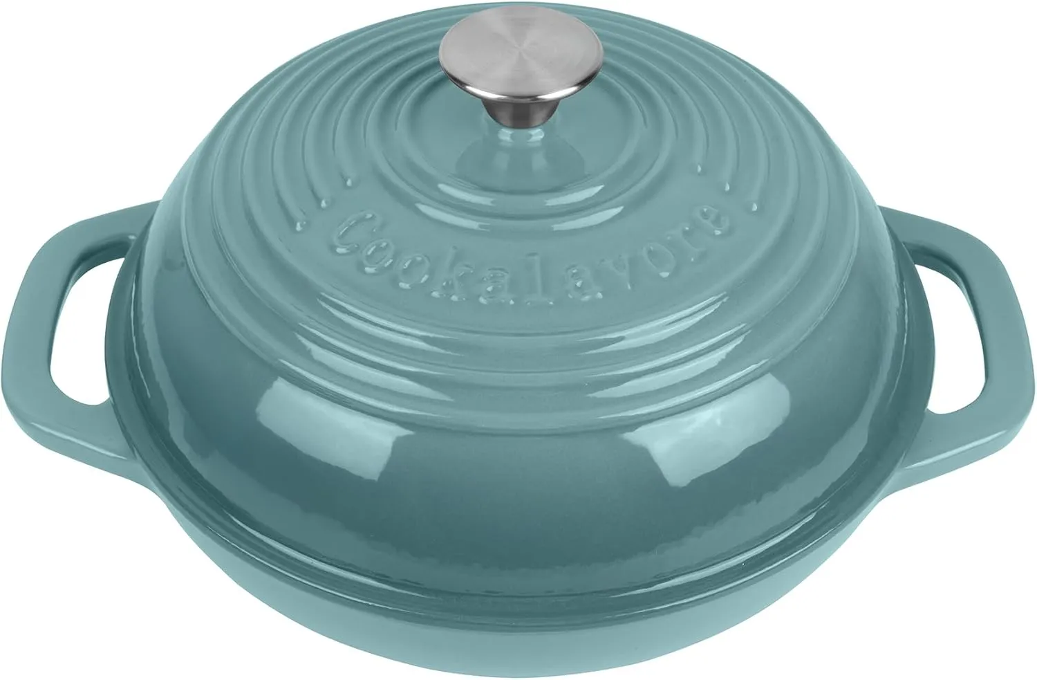 Enameled Cast Iron Dutch Oven with Lid – Non-Stick Bread Pot for Baking, Braising, and Stews – Heavy-Duty Ovenproof Casserole Cookware (Green, 5 QT)