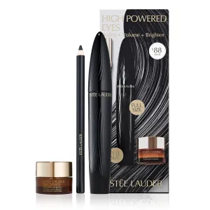 Estée Lauder High Powered Eyes Turbo Lash Mascara 3 Piece Set | Define   Volume   Brighten | Includes Mascara, Eye Cream, Eyeliner