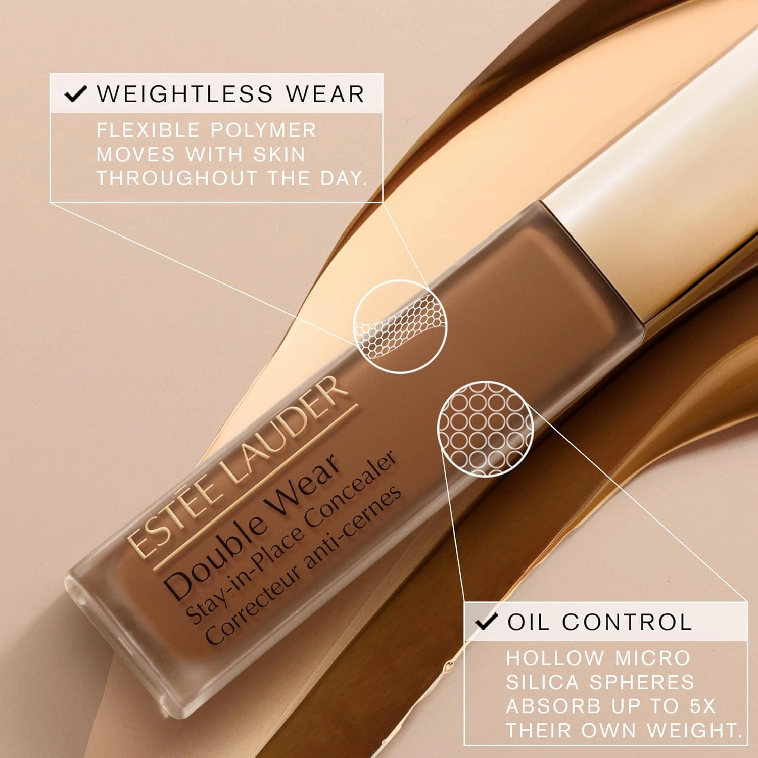 Estée Lauder Double Wear Stay-in-Place Flawless 24-Hour Concealer | Longwear | Soft Matte Finish, Medium-to-Full Coverage | Hydrating, 0.4 Fl Oz