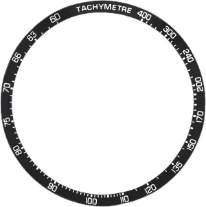 Ewatchparts Bezel Insert Compatible With Tag Heuer Chrongraph 2446-2 Watch Bevel With Pearl