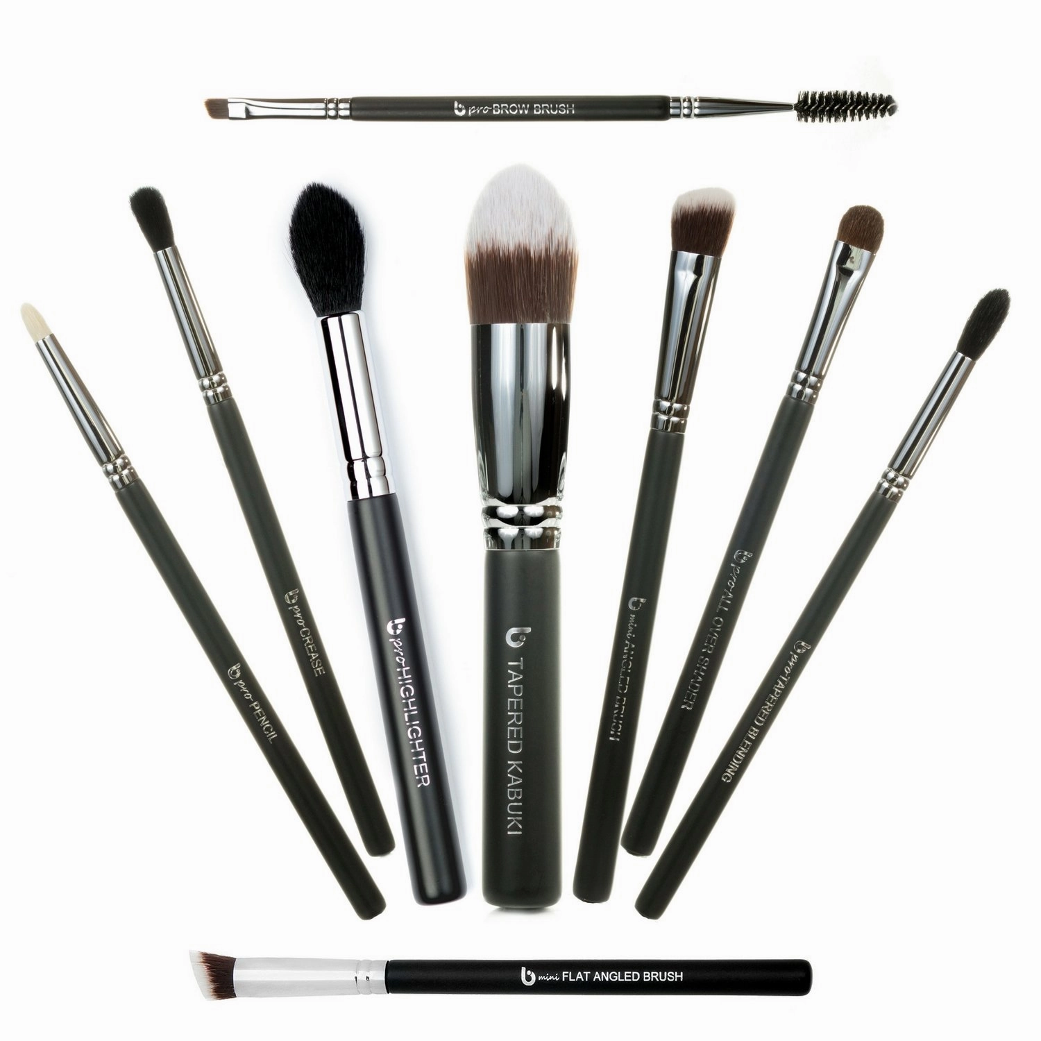 Expert Eyes Makeup Brush Set – Beauty Junkees 9pc Eye Make Up Brushes, Eyeshadow, Eyeliner, Shader, Blender, Eyebrow Definer, Filler, Shaper, Brow Bone Highlighter, Crease, Pencil Smudger, Concealer