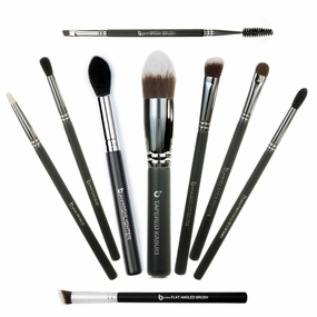 Expert Eyes Makeup Brush Set – Beauty Junkees 9pc Eye Make Up Brushes, Eyeshadow, Eyeliner, Shader, Blender, Eyebrow Definer, Filler, Shaper, Brow Bone Highlighter, Crease, Pencil Smudger, Concealer