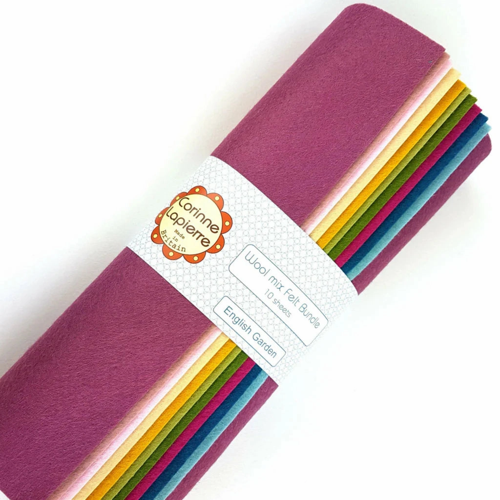Felt Bundle of 10 Assorted 9" Squares - by Corinne Lapierre