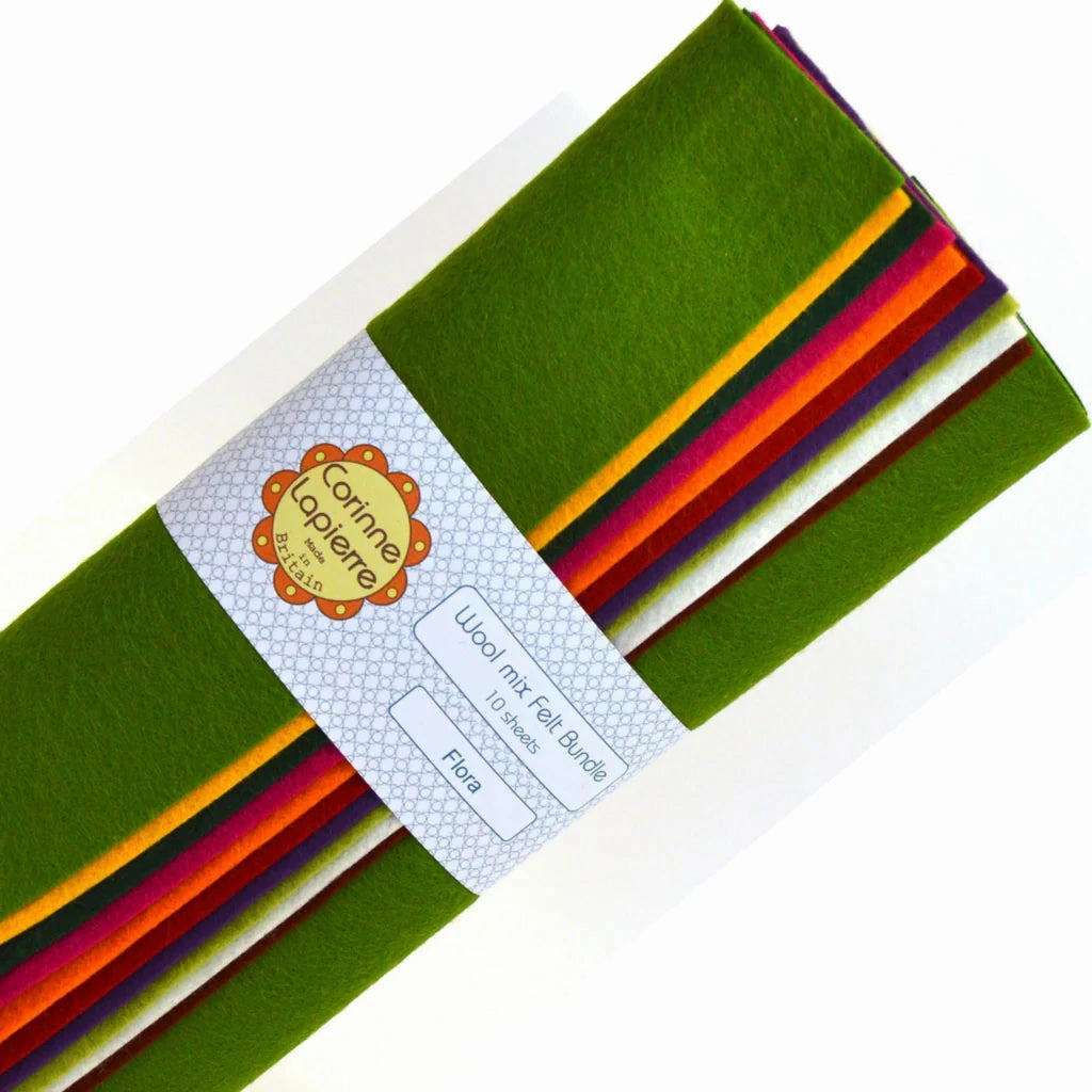 Felt Bundle of 10 Assorted 9" Squares - by Corinne Lapierre