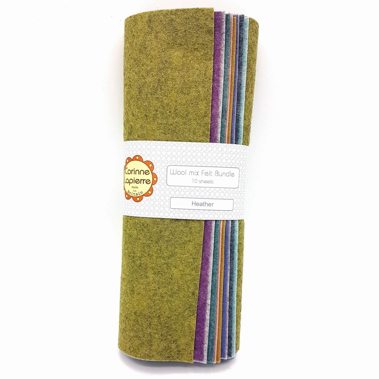 Felt Bundle of 10 Assorted 9" Squares - by Corinne Lapierre