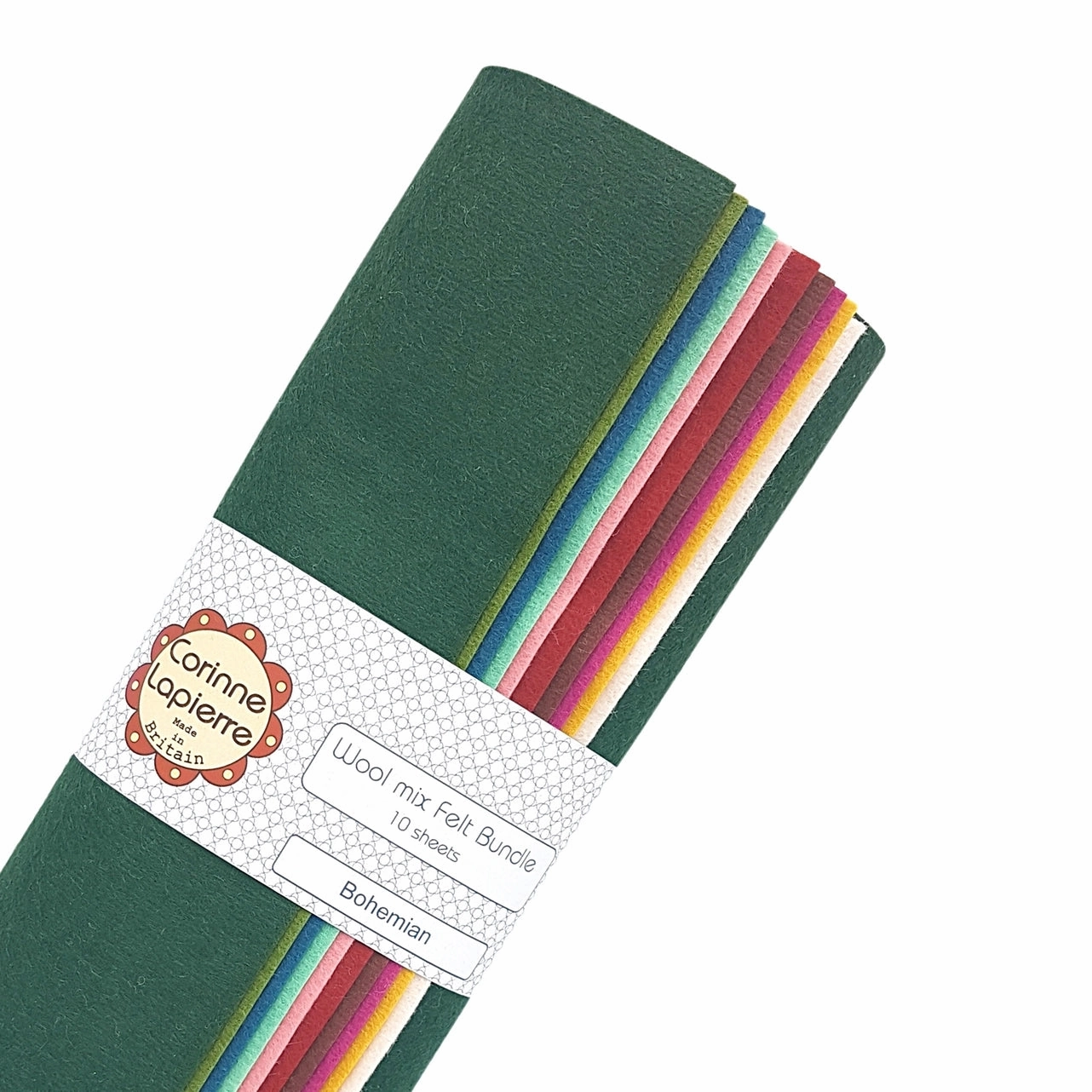 Felt Bundle of 10 Assorted 9" Squares - by Corinne Lapierre