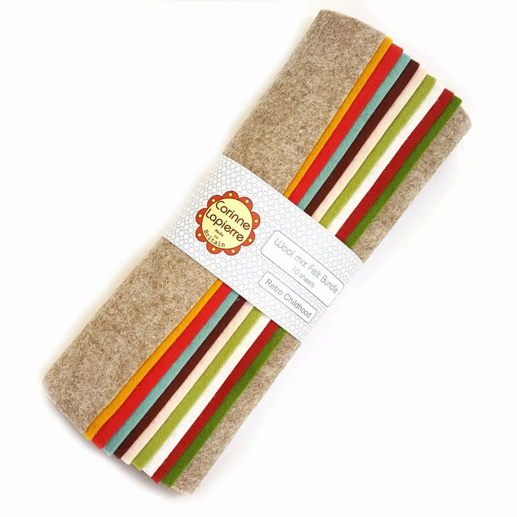Felt Bundle of 10 Assorted 9" Squares - by Corinne Lapierre