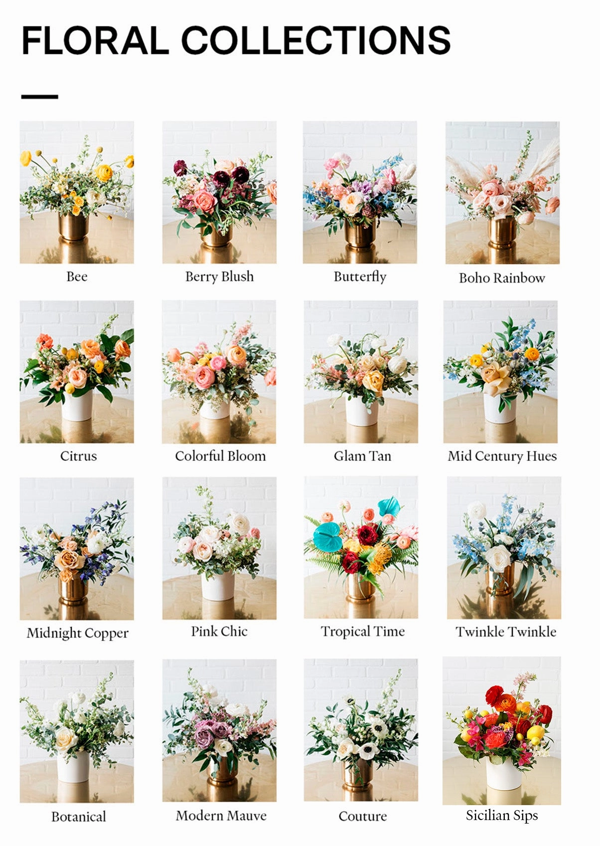 Floral Arrangement - Medium (set of 3)