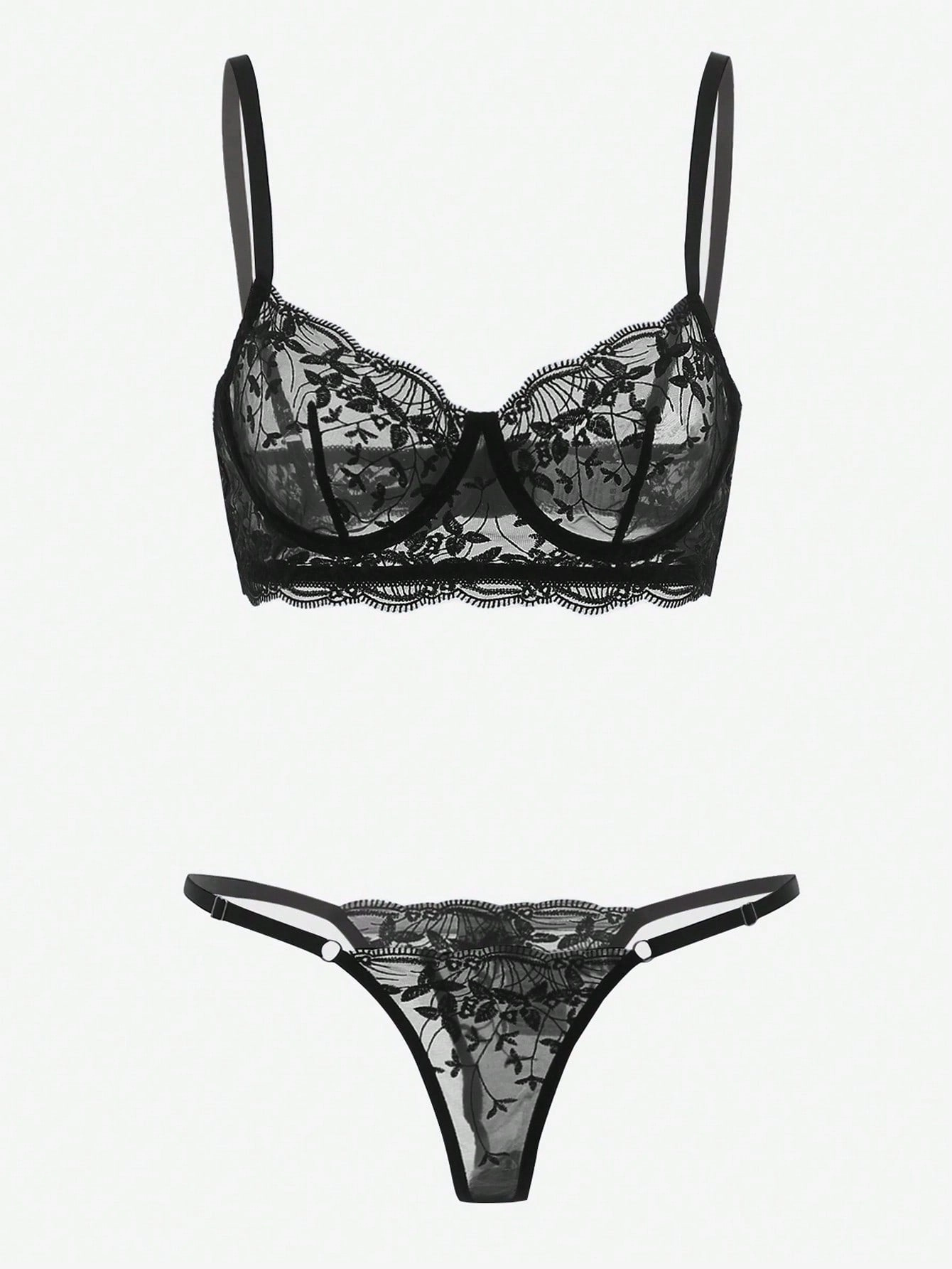Floral Whisper Lingerie Set