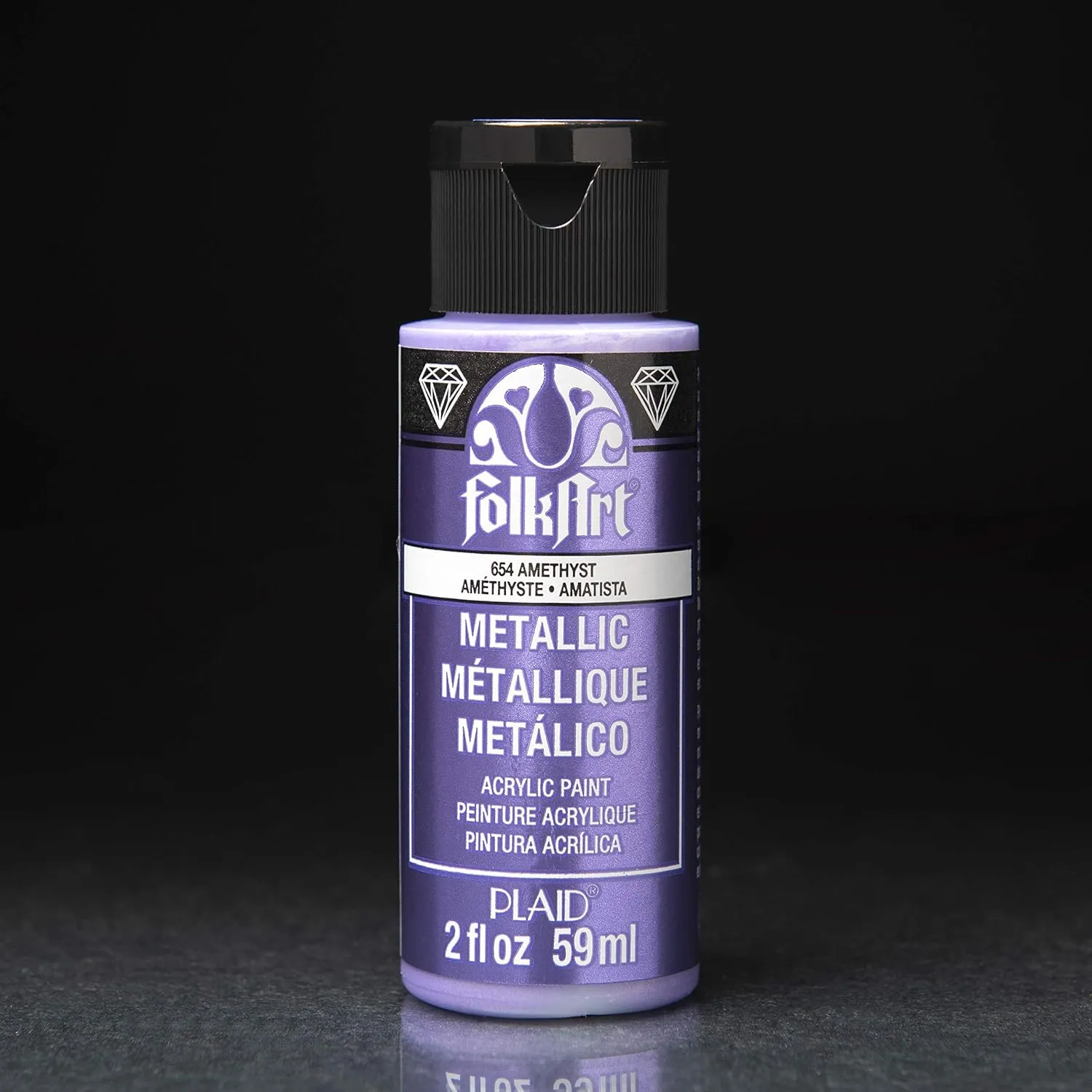 Folkart Color Acrylic Paint Set, 2 oz, 18 Metallics