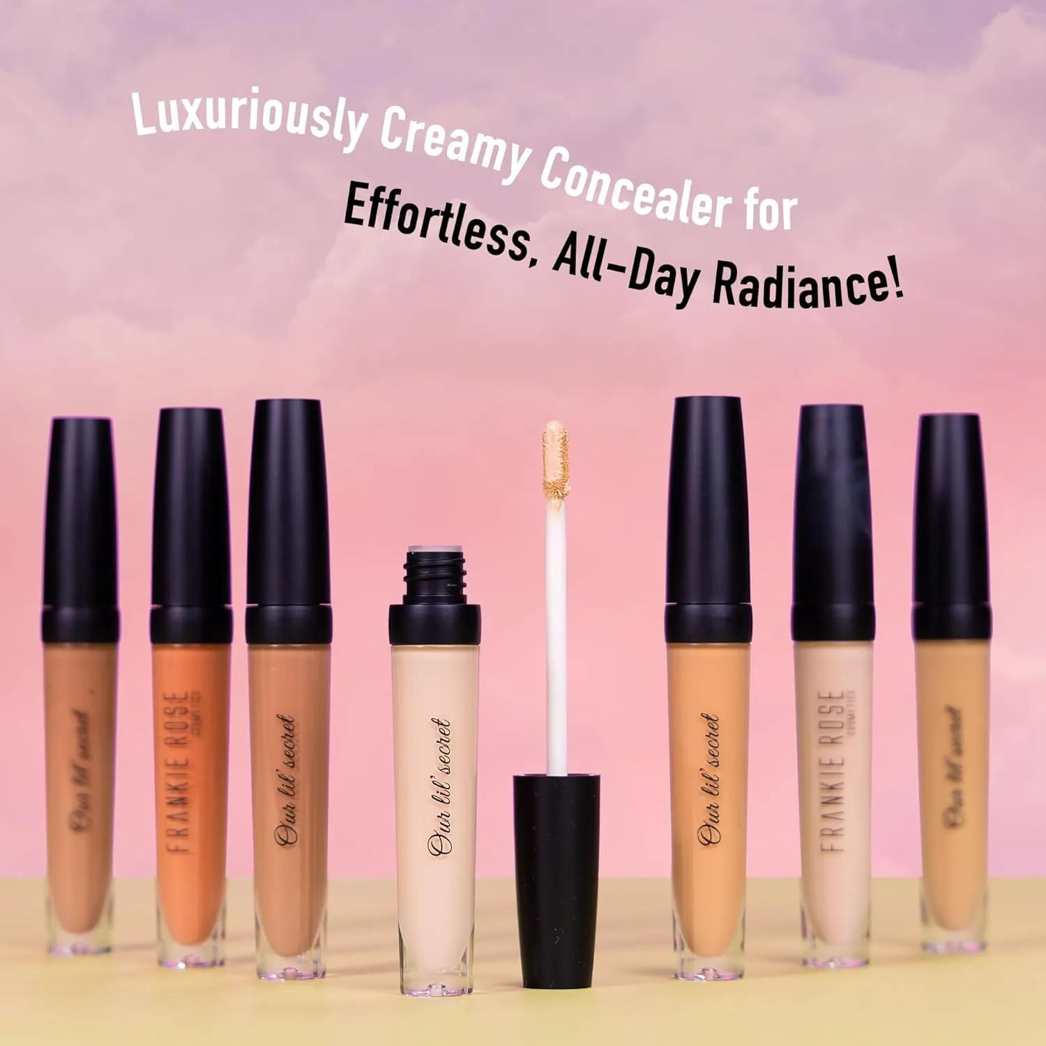 Frankie Rose Cosmetics Our Lil' Secret Concealer Sweat-Proof & Matte Under Eye Concealer, Long Lasting Full Coverage For Fine Lines, Dark Circles & Hide Imperfections - Ginger