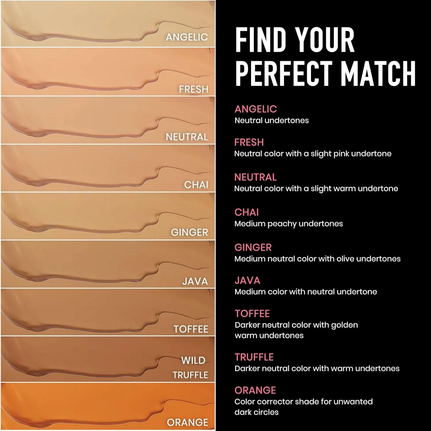 Frankie Rose Cosmetics Our Lil' Secret Concealer Sweat-Proof & Matte Under Eye Concealer, Long Lasting Full Coverage For Fine Lines, Dark Circles & Hide Imperfections - Ginger