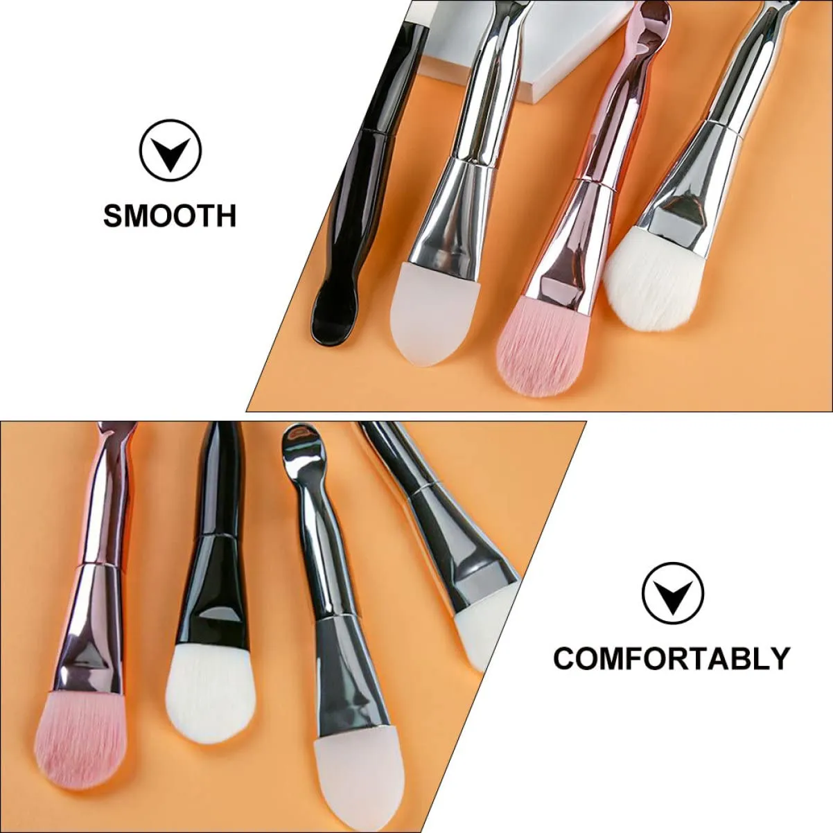 FRCOLOR 12pcs Face Mask Applicator Brush Dual-headed Tool for Even Application of Skincare Products for Mud and Masks Easy to Clean and Reusable