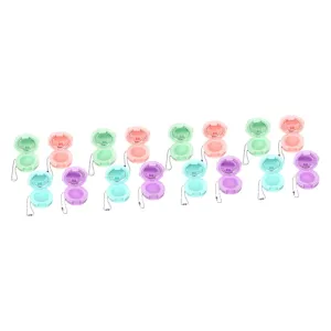 FRCOLOR 16 Pcs Round Eye Shadow Box Refillable Cosmetics Jar Eyeshadow Tint Makeup Lip Gloss Lip Stain Peel off Perfume Mini Cosmetic Jars Empty Lipstick Container Palette Blush Plastic