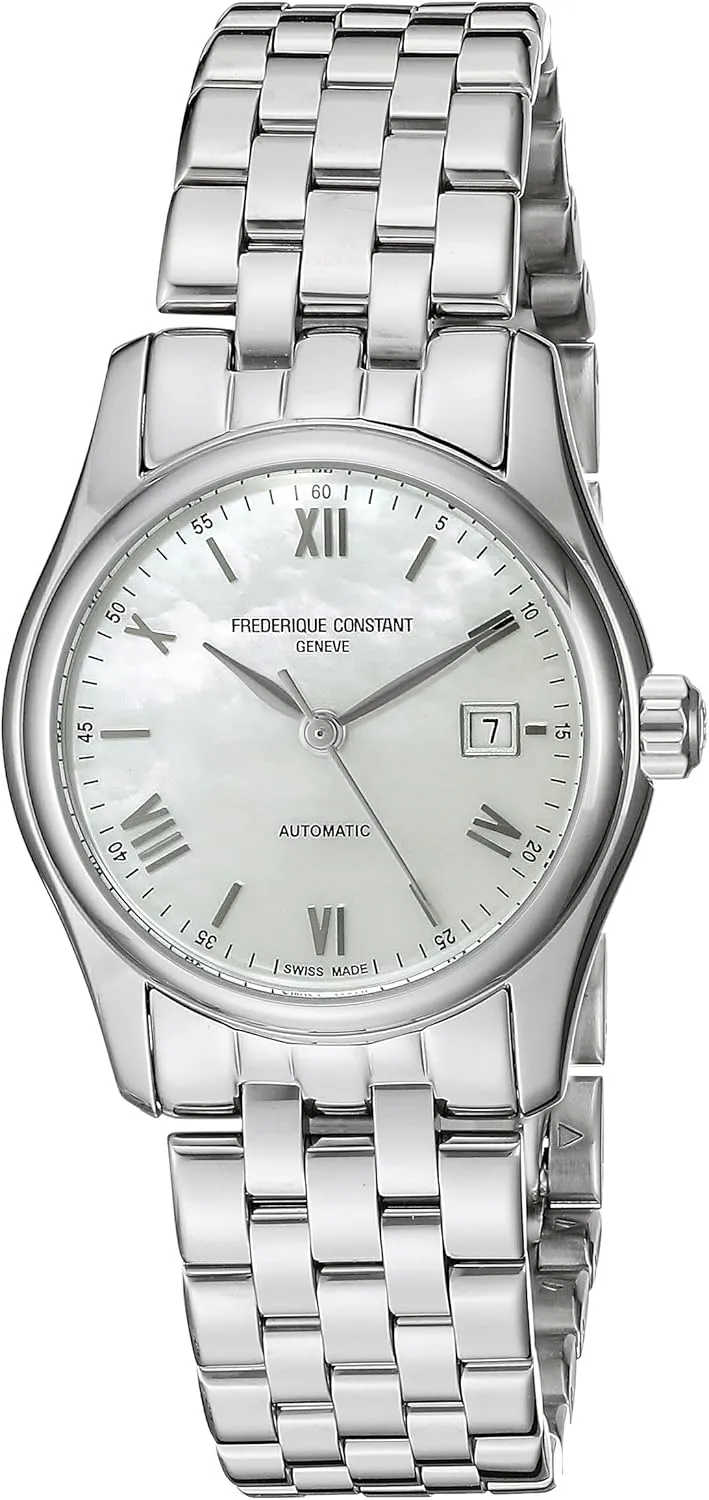 Frederique Constant Women's FC303MPWN1B6B Classics Analog Display Swiss Automatic Silver-Tone Watch