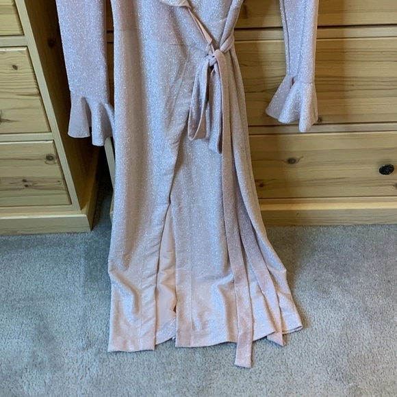 Free People One More Time Lurex Wrap Dress Size Extra Small