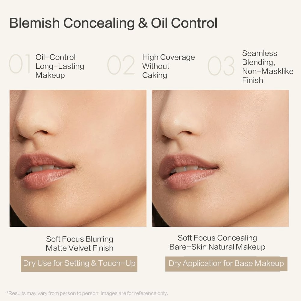 Funny Elves Powder Makeup Face Long Lasting Photosensitive Concealer Cosmetics Smooth (C0) 1 Count