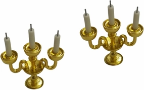 GALPADA 5pcs Miniature Candle Stick Holders for Dollhouses Decorative Accessories for House Lightweight Design for Craft Collectors and Imaginative Play