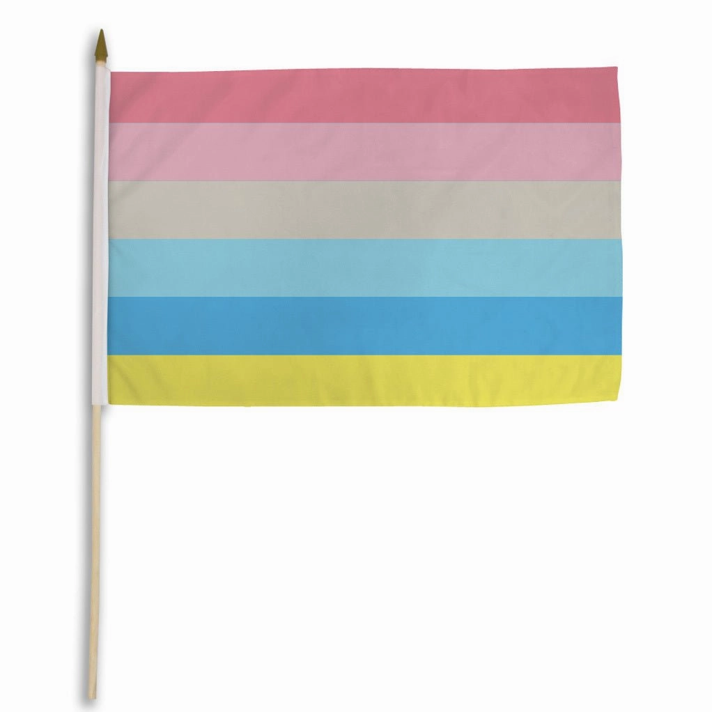 Genderflux 12x18in Stick Flag