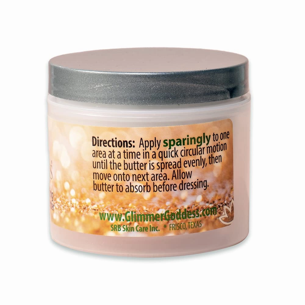 GLIMMER GODDESS Organic Whipped Body Shimmer Butter - Sexy Level 2 Rose Gold Body Shimmer - Moisturizing & Nourishing Skincare with Natural Ingredients - Sultry Glow & Hydration - 4.0 oz
