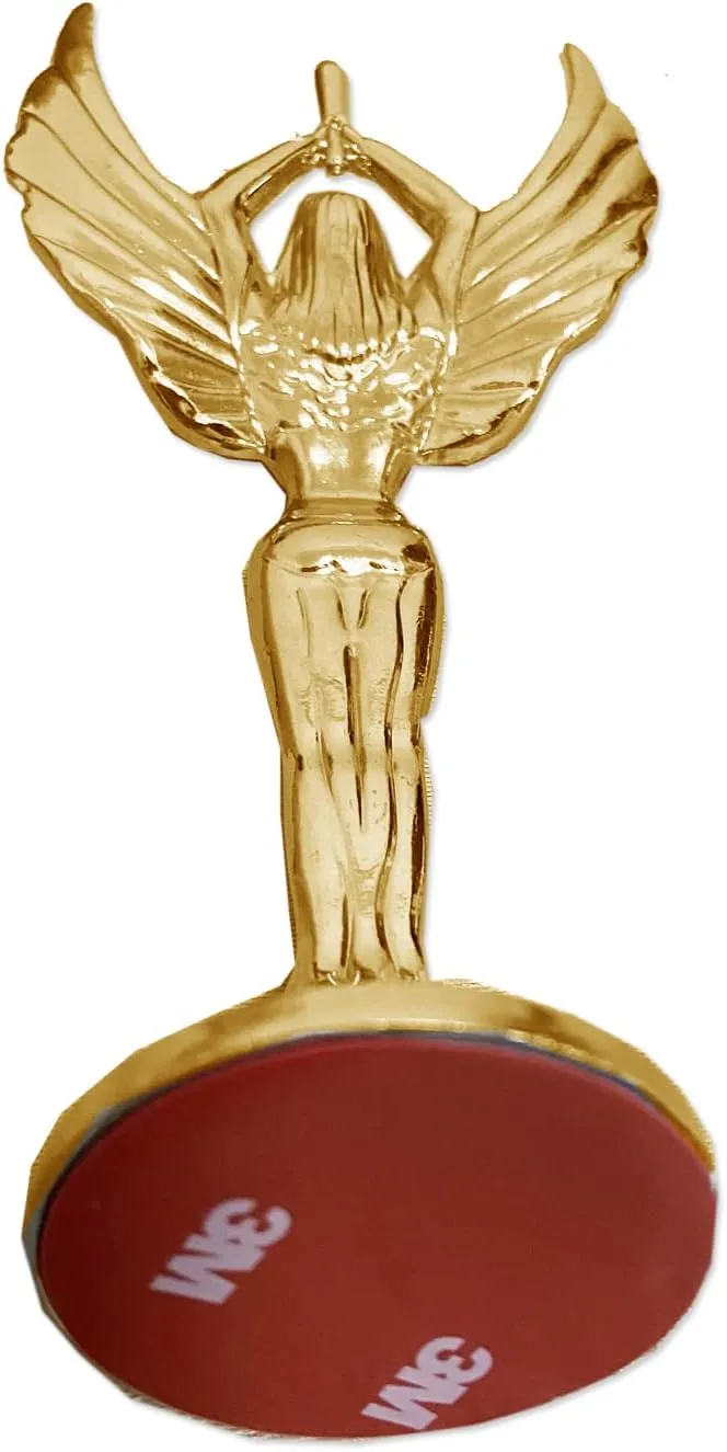 Goddess Hood Ornaments for Cars Angel Logo Car Front Bonnet Stand Cars Metal Stickers Universal 3D Emblem Badge Auto Sticker Symbol Ornament for Trucks Vehicle (Goddess Golden)
