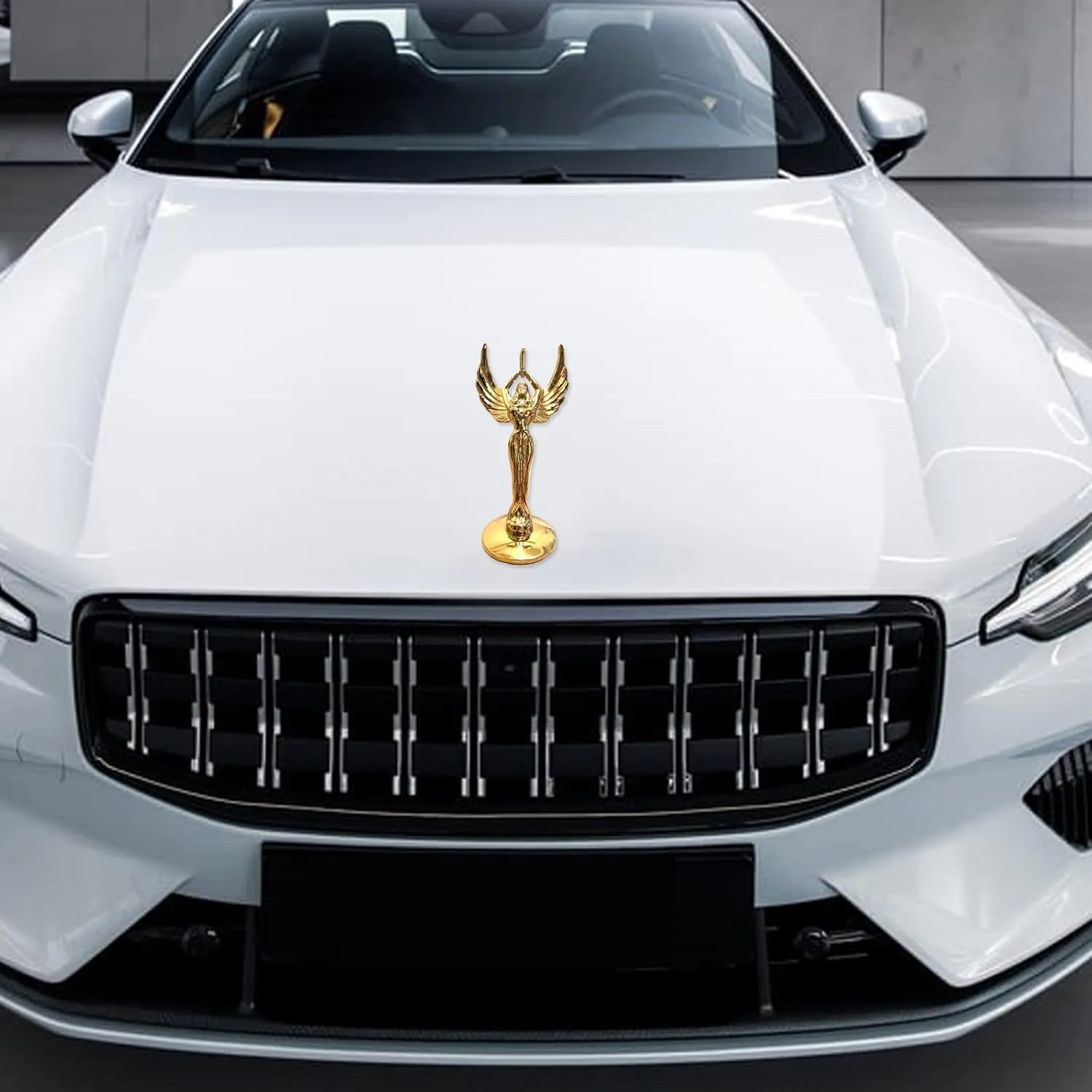 Goddess Hood Ornaments for Cars Angel Logo Car Front Bonnet Stand Cars Metal Stickers Universal 3D Emblem Badge Auto Sticker Symbol Ornament for Trucks Vehicle (Goddess Golden)