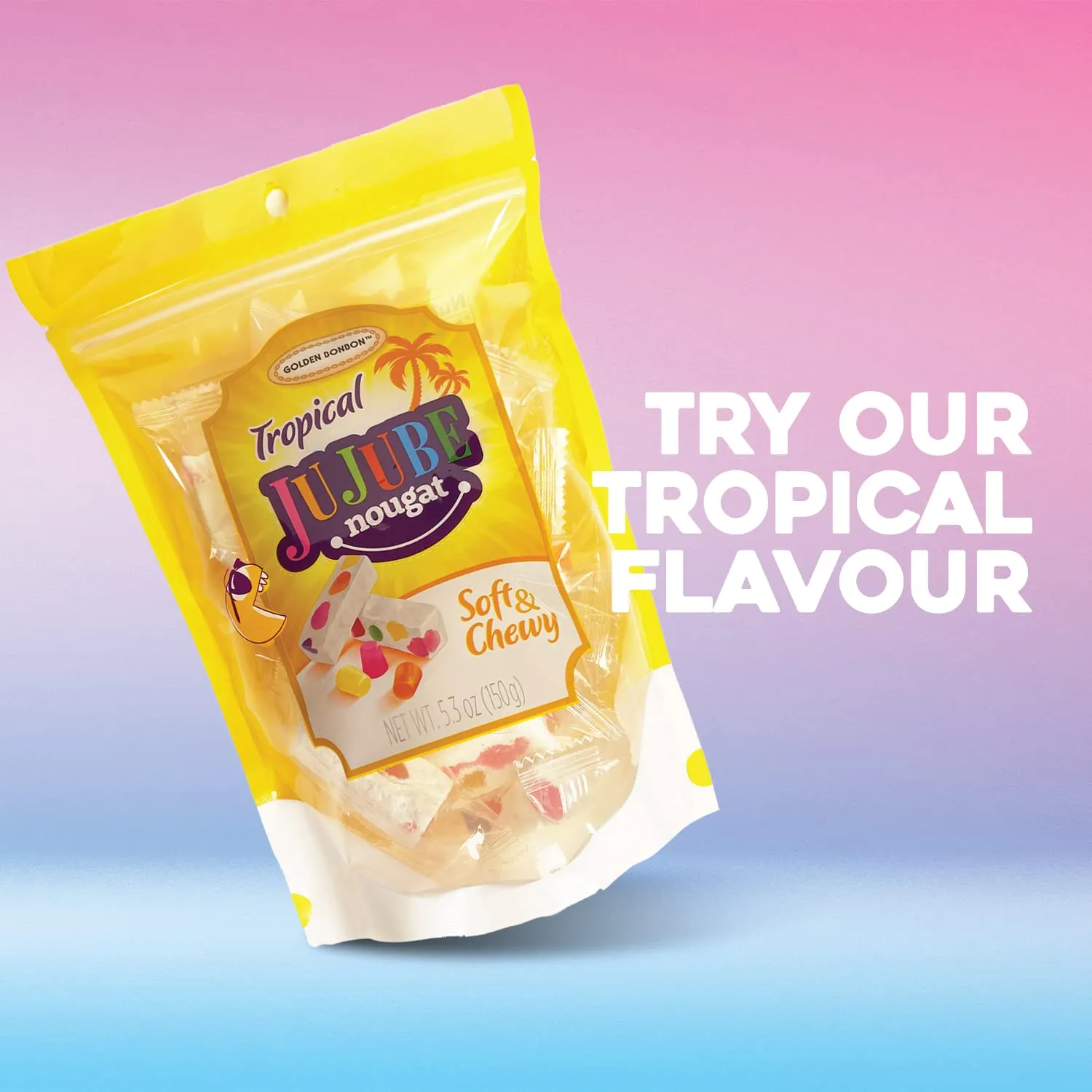 Golden Bonbon Italian Jujube Nougat Candy Original Flavor, Soft and Chewy With Fruity Jelly Beans Original Recipe, 5.3 Ounces (3, Original)