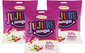 Golden Bonbon Italian Jujube Nougat Candy, Soft and Chewy With Fruity Jelly Beans Original Recipe, 4.2 Ounces - Pack of 3 (Original)