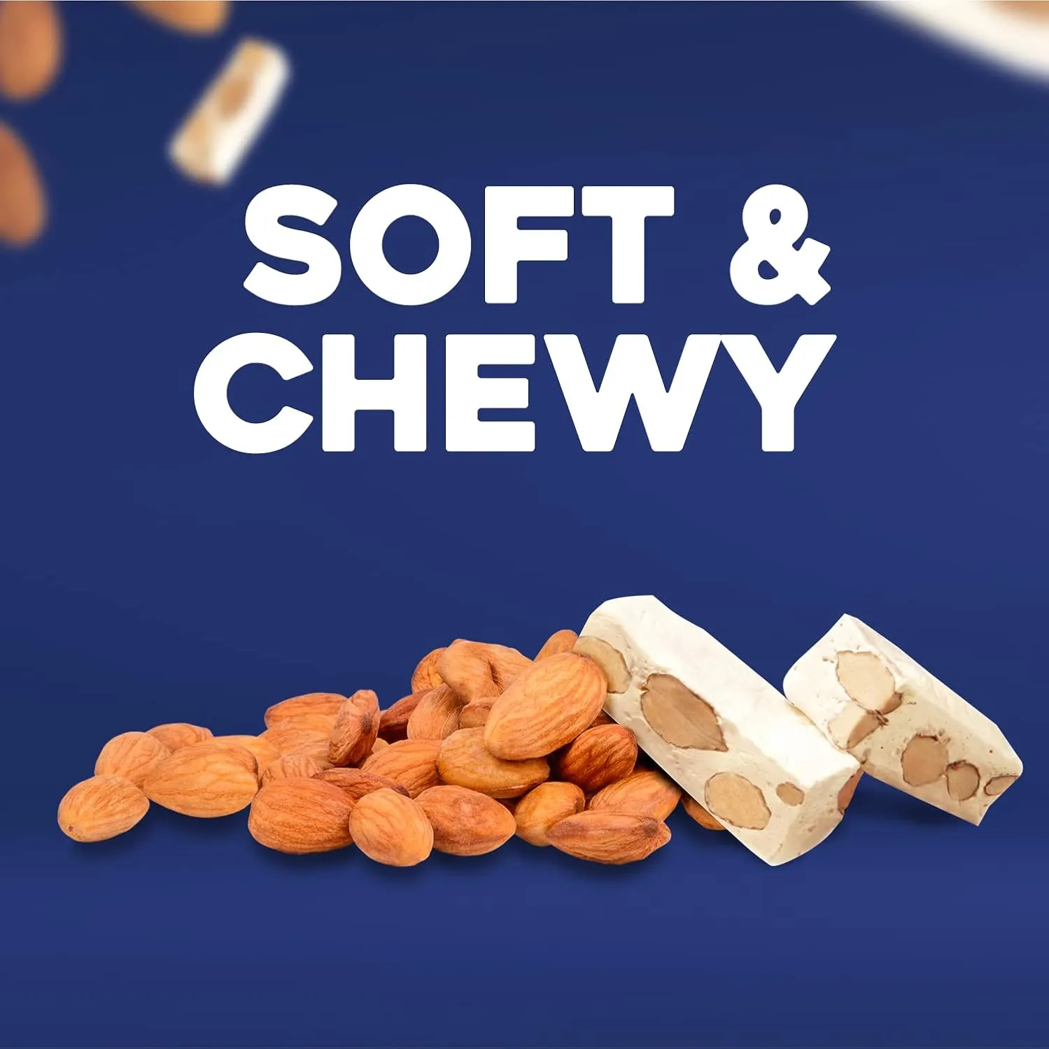 Golden Bonbon Italian Soft Almond Nougat Candy, Individually Packed Chewy, Gluten Free Nougat, Full of Almonds, Halal Candy 3.53 Ounces (Pack of 3) (Almond)