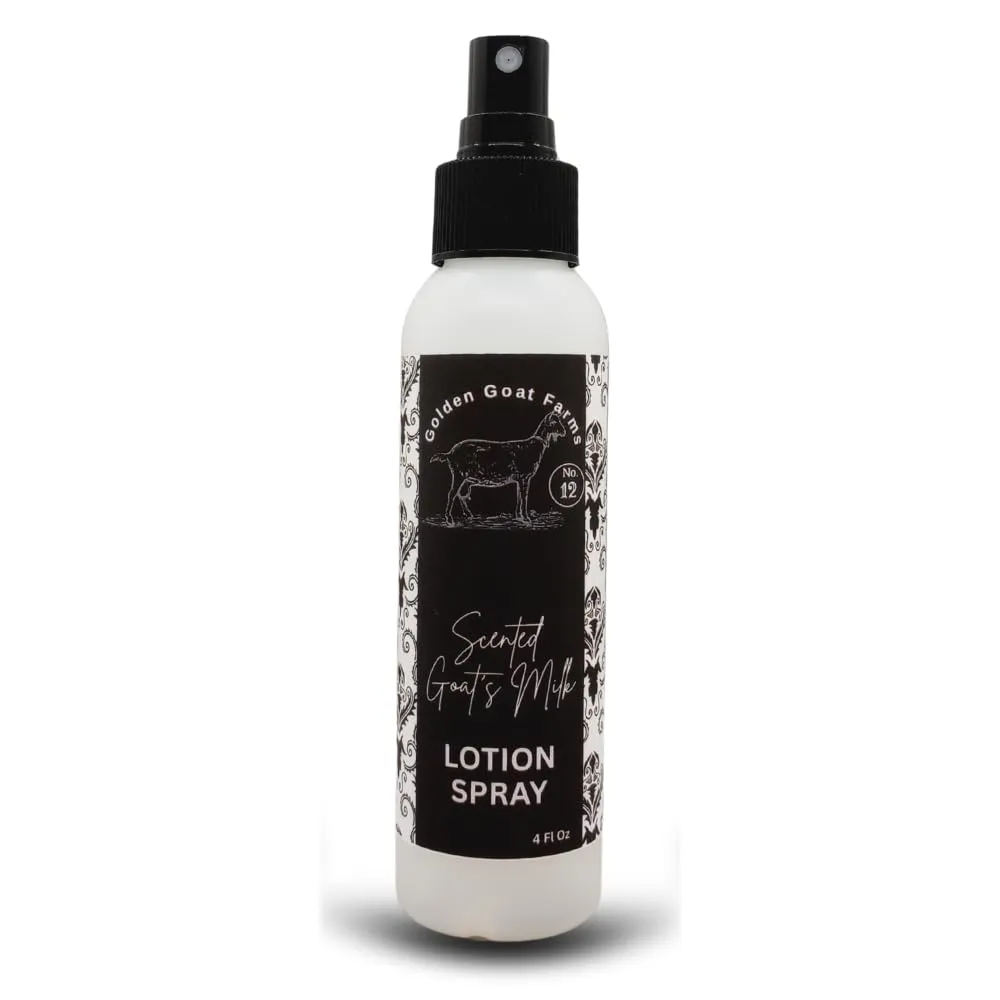 Golden Goat Farms Amber Cinnamon Scented Sprayable Lotion with Goat's Milk, 4 Oz