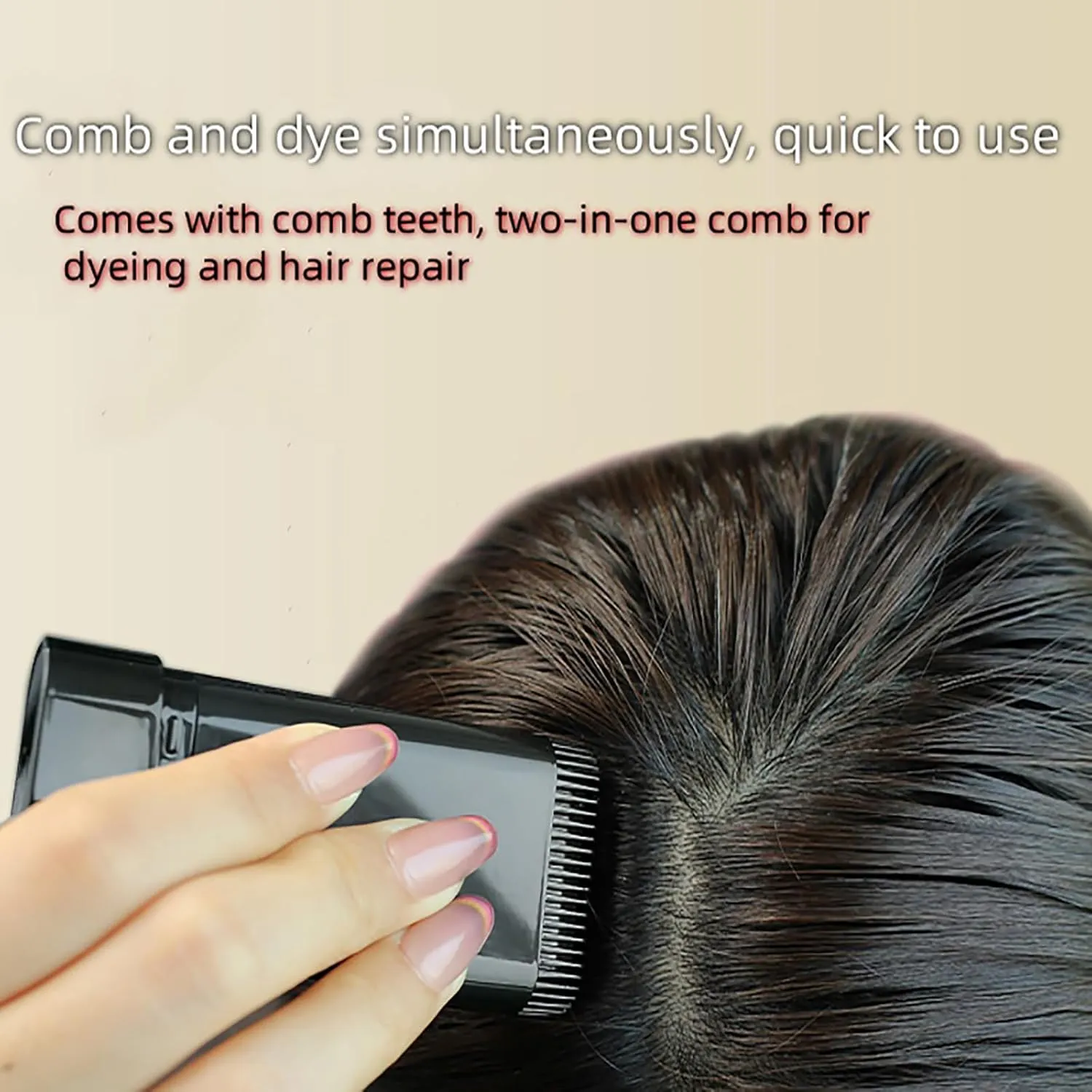 Hair Color Stick, Yuaonew Hair Stick, Bosuyo Ultimate Hair Dye Comb 20ml Waterproof, White Hair Concealer for Women, Waterproof and Sweat-Proof Ha𝗶r Dye C𝐨mb