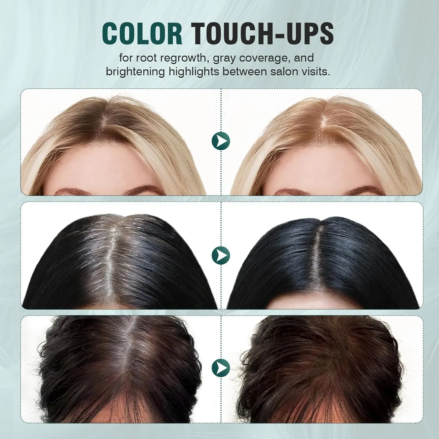 Hairline Powder 12g, Instantly Hair Root Touch Up, Hair Color Powder, Bald Spots Hair Color Concealer for Women & Men, 24-Hour Stain-Proof, Includes 2 Refills, for Thinning Hair, Medium Blonde