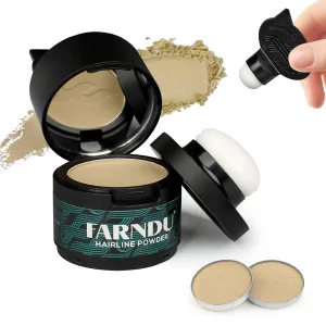 Hairline Powder 12g, Instantly Hair Root Touch Up, Hair Color Powder, Bald Spots Hair Color Concealer for Women & Men, 24-Hour Stain-Proof, Includes 2 Refills, for Thinning Hair, Medium Blonde
