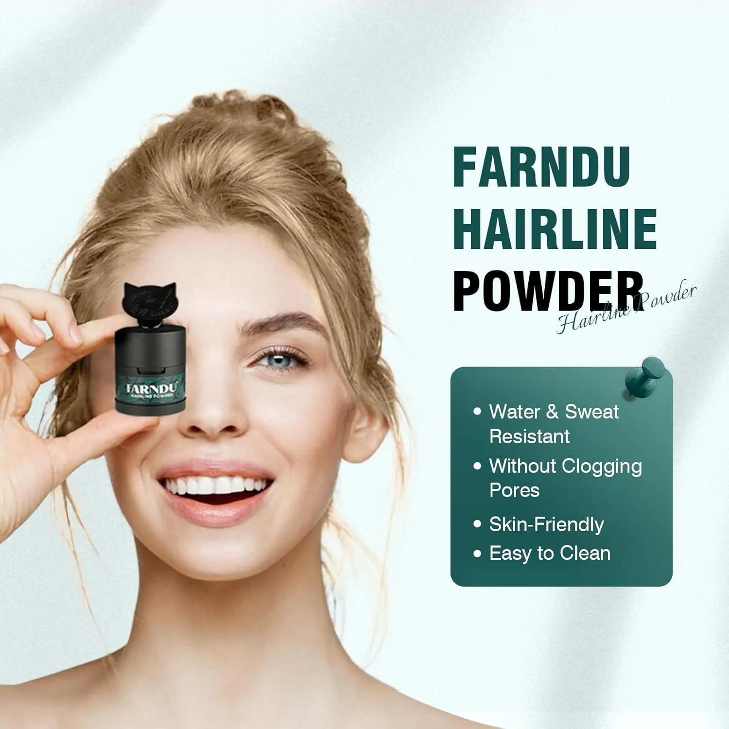 Hairline Powder 12g, Instantly Hair Root Touch Up, Hair Color Powder, Bald Spots Hair Color Concealer for Women & Men, 24-Hour Stain-Proof, Includes 2 Refills, for Thinning Hair, Medium Blonde