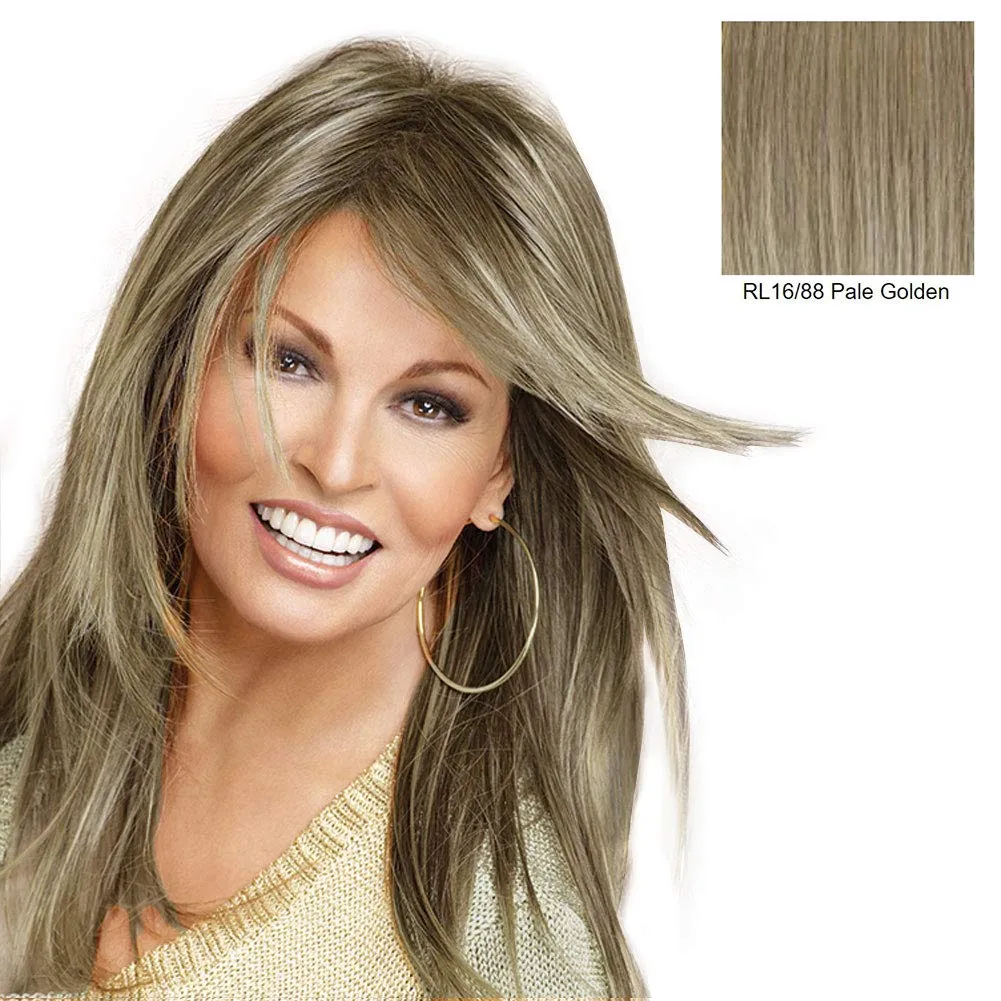 hairuwear Raquel Welch Always Long Layered Comfort Cap Wig, Average Cap Size, RL16/88 Pale Golden Honey