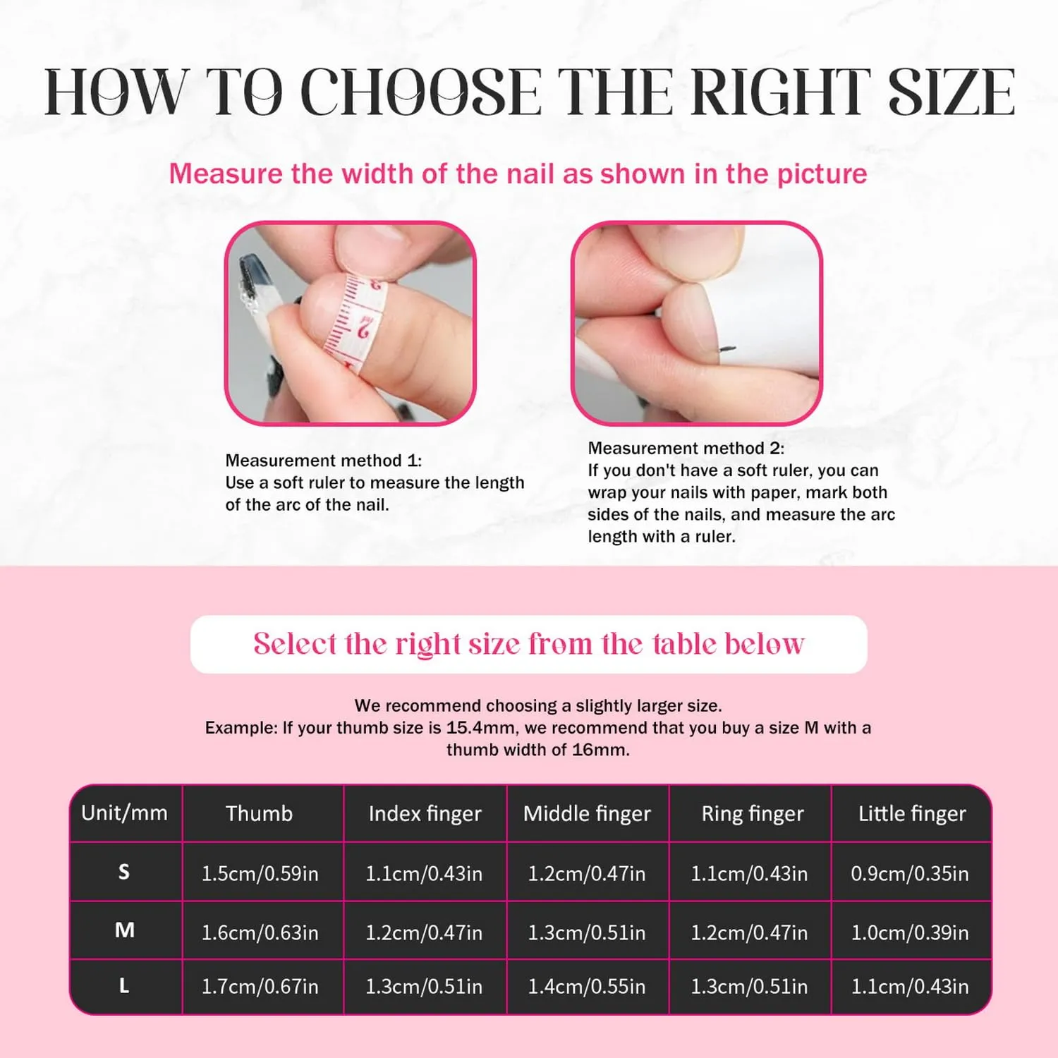 Handmade Press on Nails Long Coffin Fake Nails with 3D Luxury Pearl Rhinestones Design Heart False Nails Muti-Layer Gel Acrylic Nails Gradient Thick Stick on Nails for Women Nail Art (Size M)