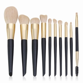 HBJWOV Makeup brush set, 10 pieces, full set of powder eye shadow repair and brush beauty tools