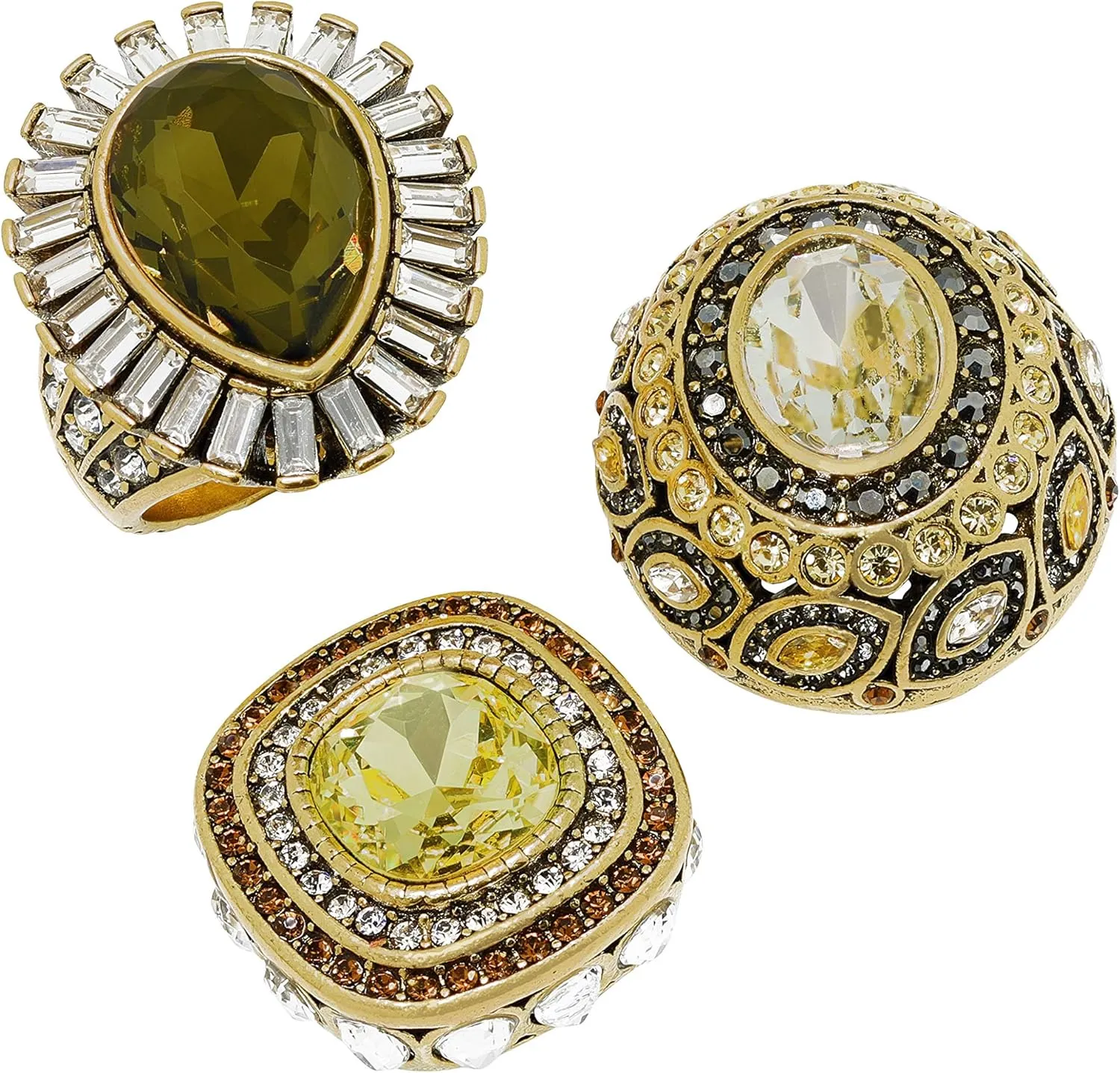 Heidi Daus "Enchante Magnetic Pendant Ring Set… (GOLD, 9)