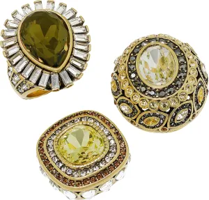 Heidi Daus "Enchante Magnetic Pendant Ring Set… (GOLD, 9)