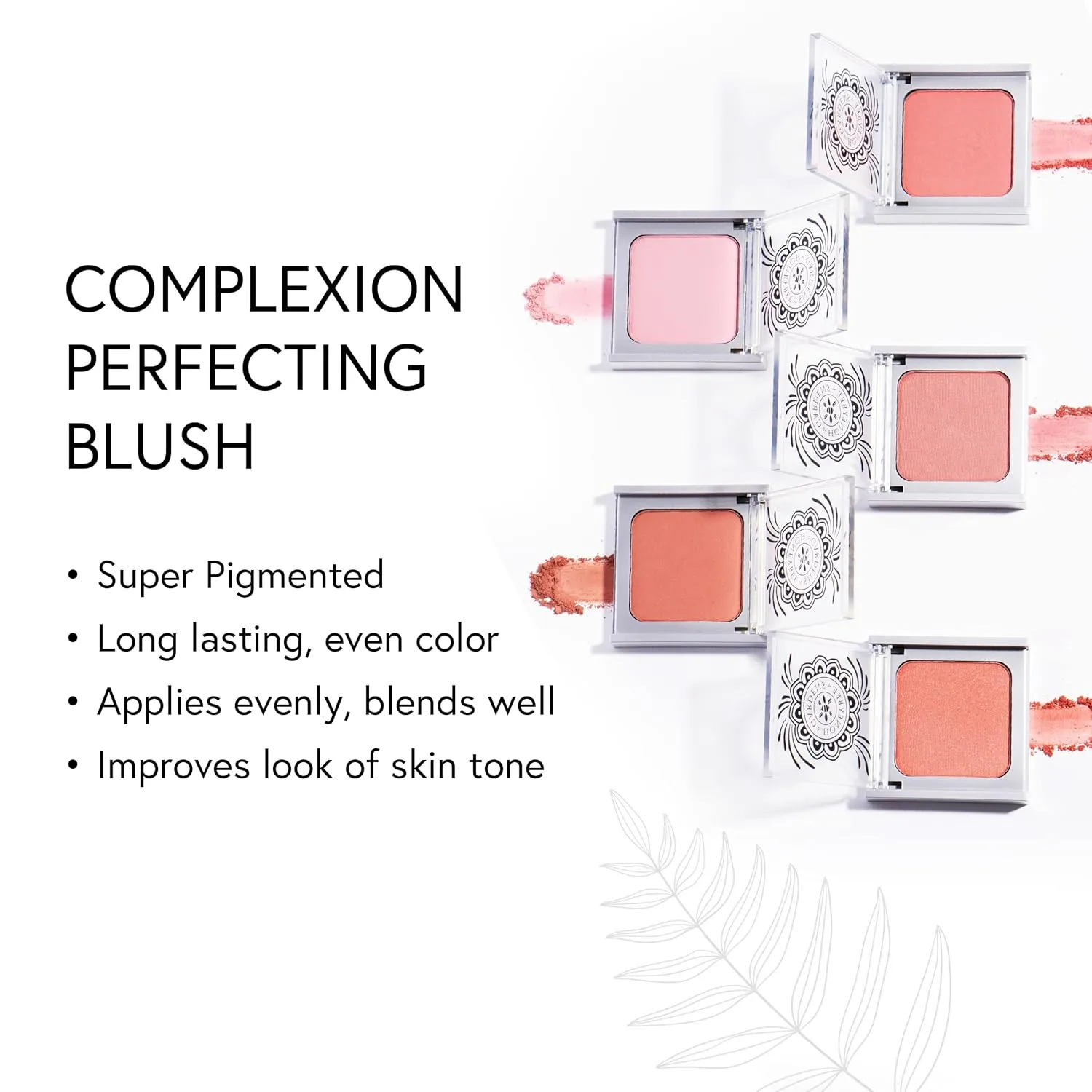 Honeybee Gardens Complexion Perfecting Blush in Tea Rose, Medium Spiced Peach, Vegan & Gluten-Free, 8.5g