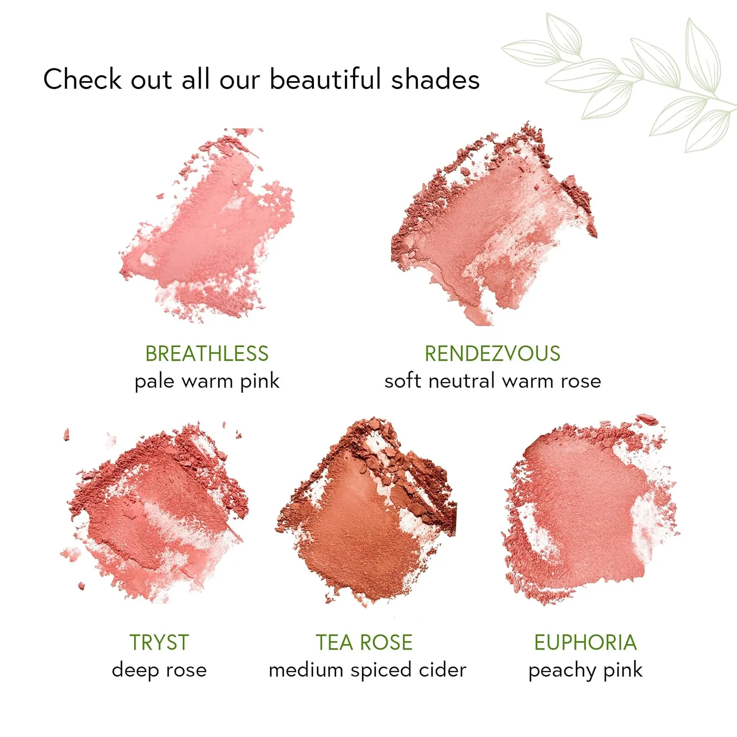Honeybee Gardens Complexion Perfecting Blush in Tea Rose, Medium Spiced Peach, Vegan & Gluten-Free, 8.5g