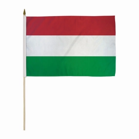 Hungary 12x18in Stick Flag