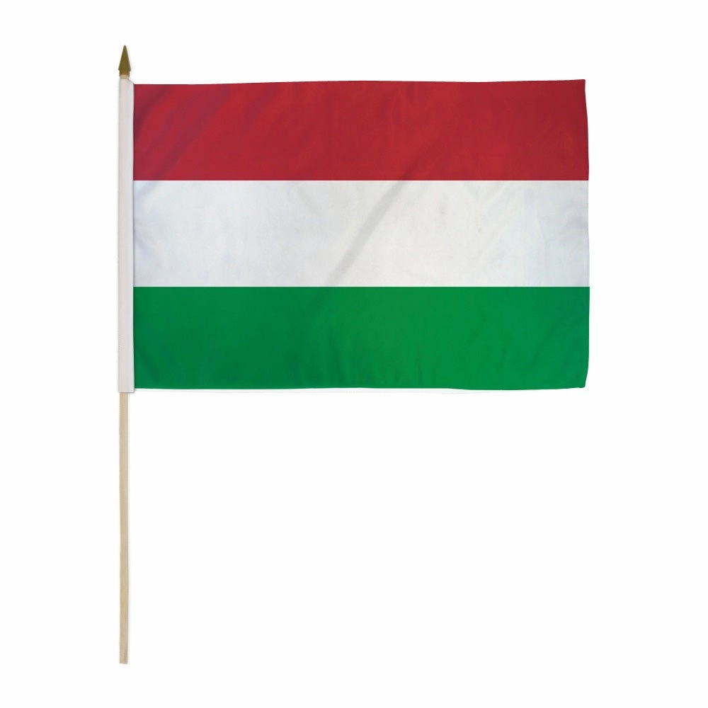 Hungary 12x18in Stick Flag