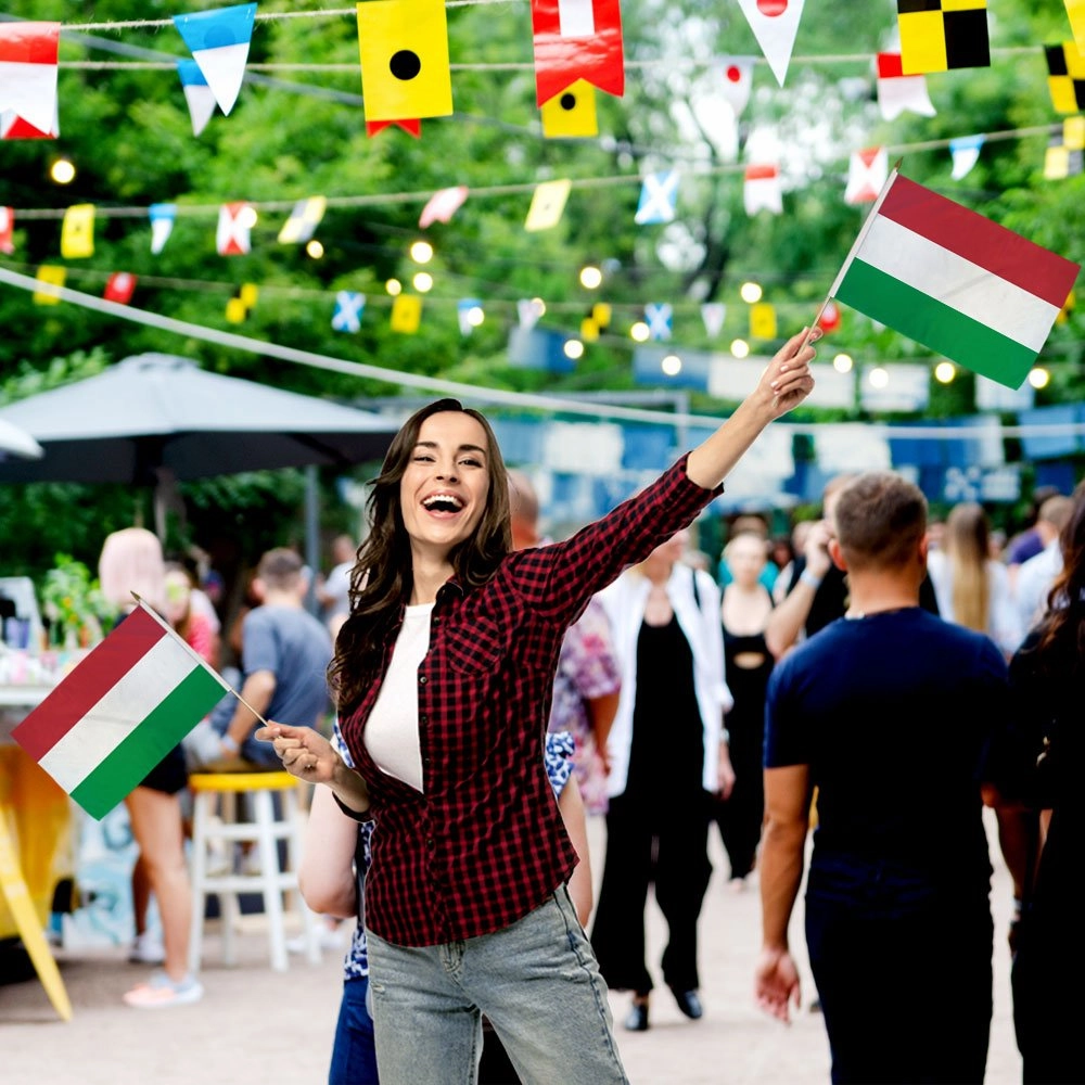 Hungary 12x18in Stick Flag
