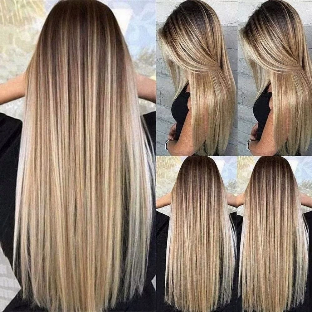 I Tip Remy Human Hair Extensions Cold Fusion Hair Piece Pre Bonded Keratin Stick In Hair Extensions Long Straight #18/613 Golden Brown Highlighted Bleach Blonde Hairpieces 100 Strands 100g 14"