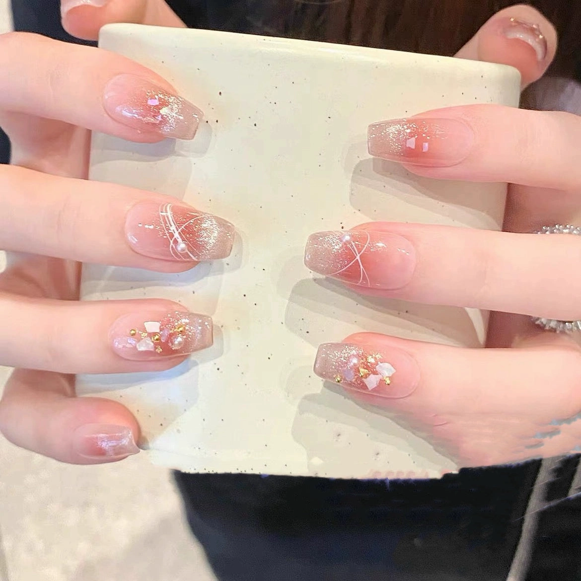 Ice Muscle Jade Cat's Eye Nail Art