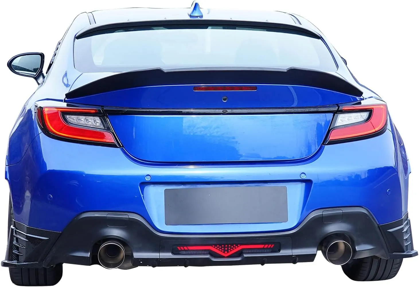 IKON MOTORSPORTS, Trunk Spoiler Compatible with 2022-2025 Subaru BRZ Toyota GR86, V Style Painted #K1X, WH2 Crystal White Pearl ABS Plastic Rear Trunk Lid Spoiler Wing Lip