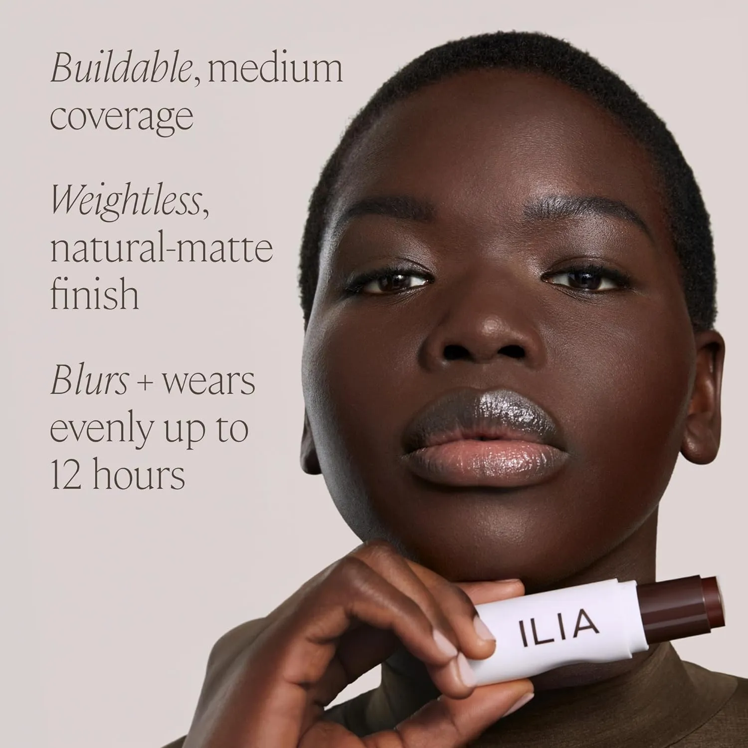 ILIA - Skin Rewind Complexion Stick - Foundation   Concealer   Skincare | Non-Toxic, Vegan, Cruelty-Free, Clean Makeup (13O - Hickory, 0.35 oz | 10 g)
